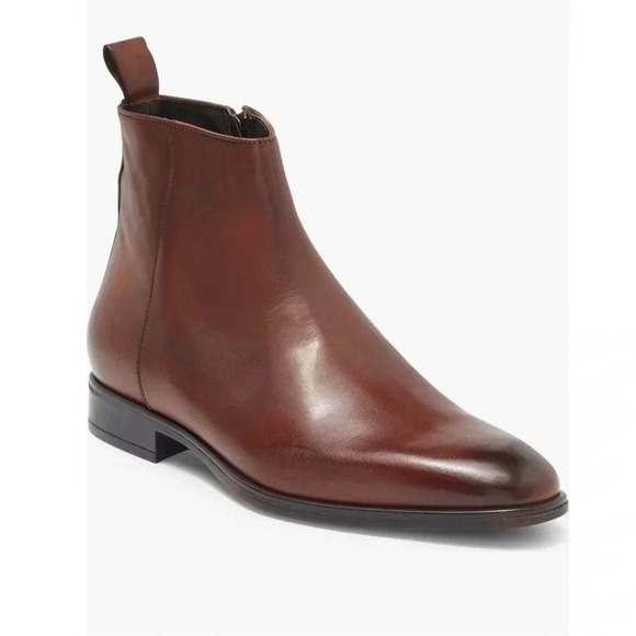 Bruno Magli Milton Leather Boot Rust Size 8.5 NIB - Picture 1 of 11